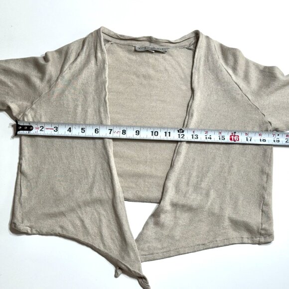 Bryn Walker Cashmere Shrug Cardigan Sweater Tie Front Waterfall Balletcore - Picture 8 of 10